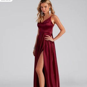 WINDSOR red wine dress